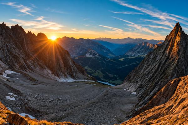 View from Aiguille Noire de Peuterey