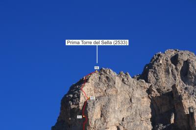 Prima Torre del Sella по южной стене «Via Tissi»