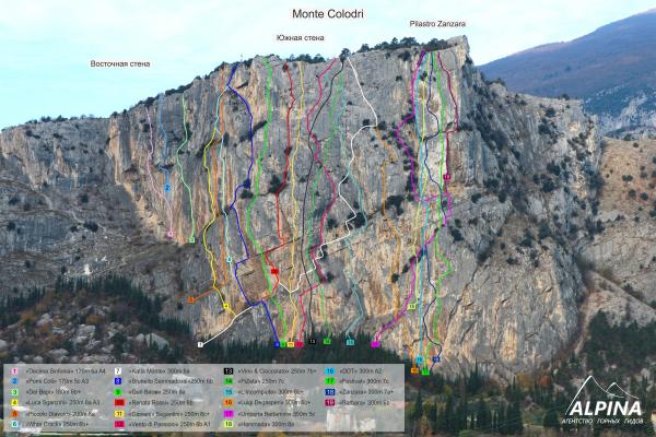 Monte Colodri восточная стена